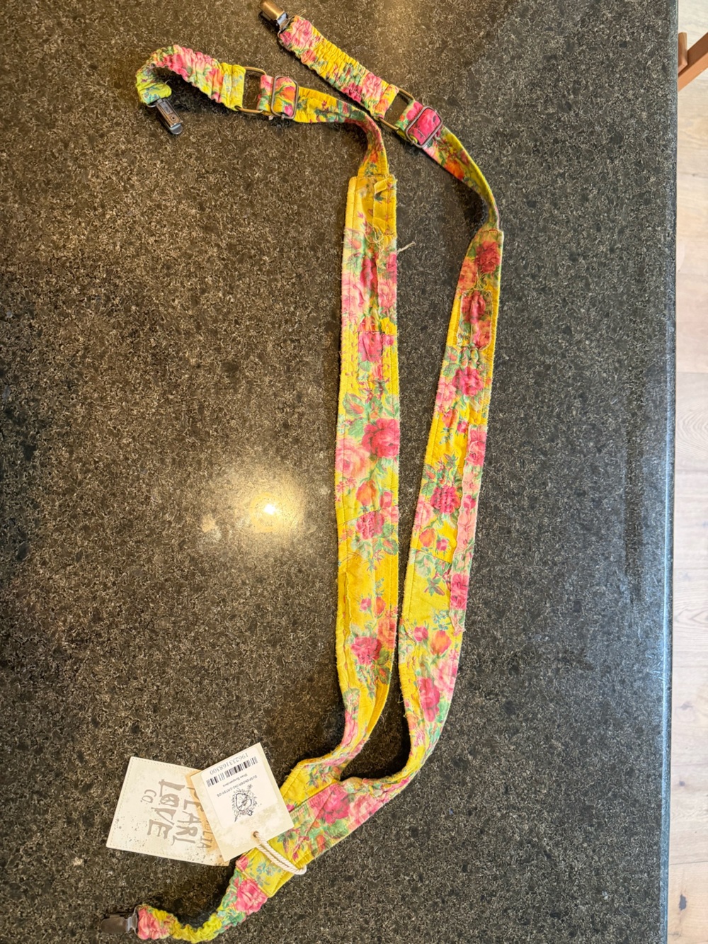 Magnolia Pear Floral 🛍️ Yellow Pink Shae Suspenders NWT - Crtsy - Picture 5 of 5